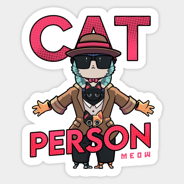 Cat Person Sticker by Susto